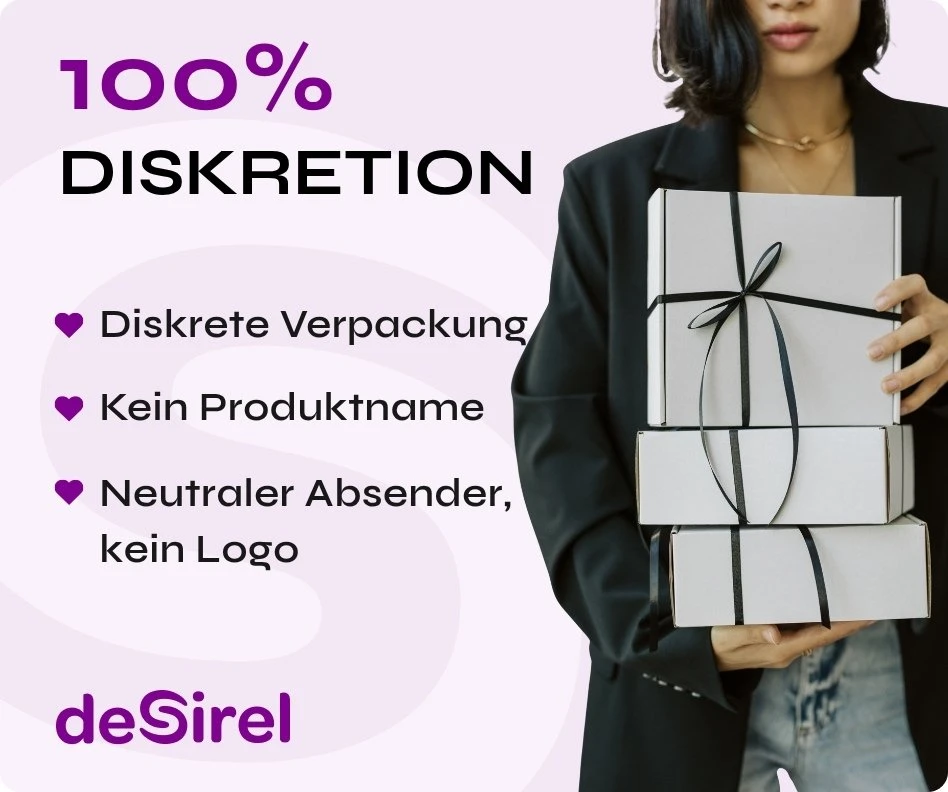 Wir gewährleisten maximale Diskretion mit sicherer Verpackung, neutralen Absenderangaben und erstklassigen Kurierdiensten. | Desirel.ch Erotik shop Schweiz