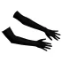 Cottelli - Satin Handschuhe - Schwarz (S-L)