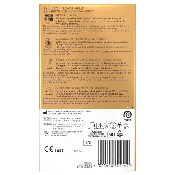 Durex Hautnah - extra dünnes Kondom (10 Stk.)