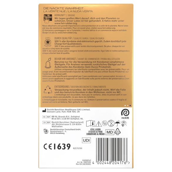 Durex Hautnah - extra gleitfähiges Kondom (10 Stk)