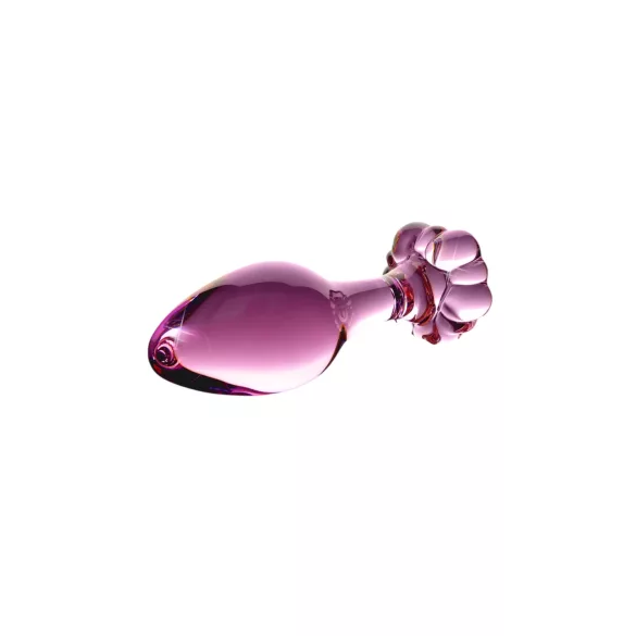 Icicles Nr. 48 - Blüten-Glas Analplug (Pink)