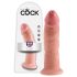 King Cock 9 - realistischer Dildo mit Saugnapf (23 cm) - natur