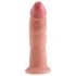 King Cock 9 - realistischer Dildo mit Saugnapf (23 cm) - natur