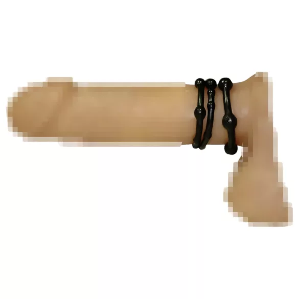 You2Toys - Sei hart! Penisring-Set - Schwarz (3 Stk)