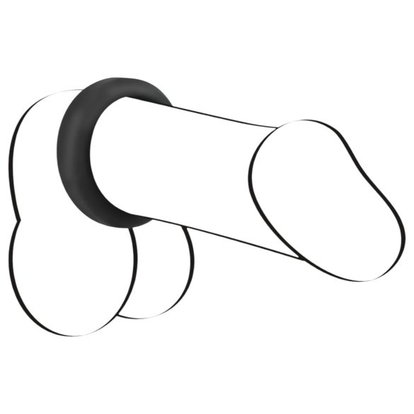 Black Velvet - extra dicke Penisring (3,8 cm) - schwarz