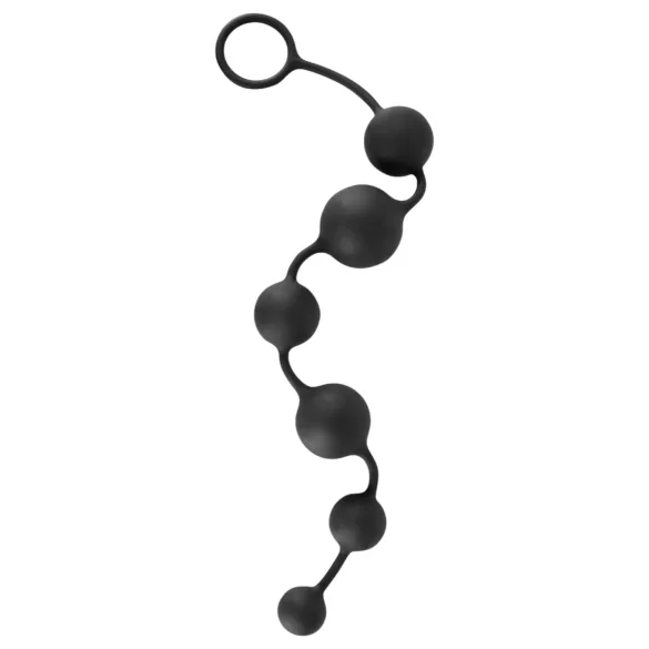 Black Velvet - 6-kugelige Analdildo (schwarz)