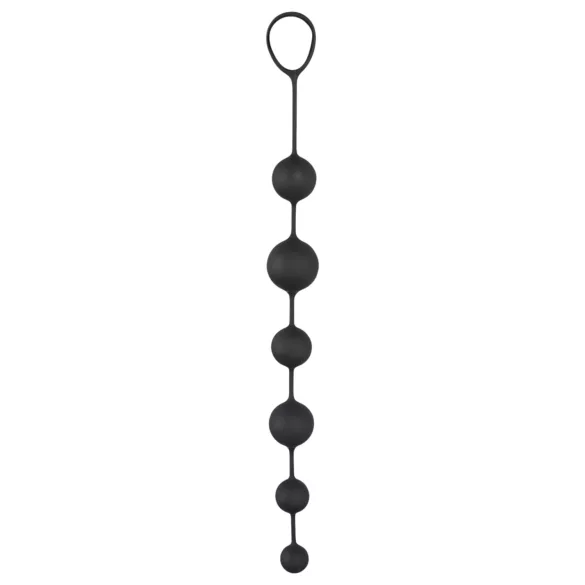 Black Velvet - 6-kugelige Analdildo (schwarz)