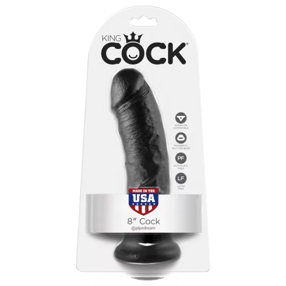 King Cock 8 Dildo (20 cm, schwarz)