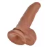 King Cock 23 cm Hodendildo - Braun