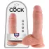 King Cock 8 Haltungsdildo (20 cm) - naturfarben