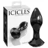 Icicles No. 78 - Kegelförmiger Glas Analplug (schwarz)