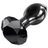 Icicles No. 78 - Kegelförmiger Glas Analplug (schwarz)