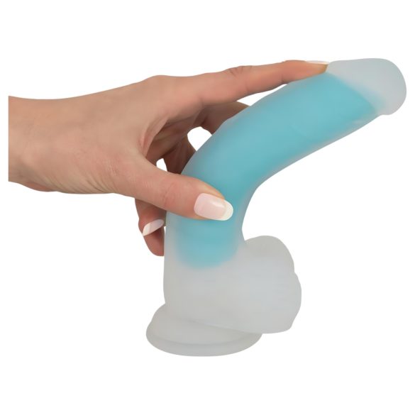 You2Toys Glow in the Dark - Leuchtender Saugnapf-Dildo (blau)