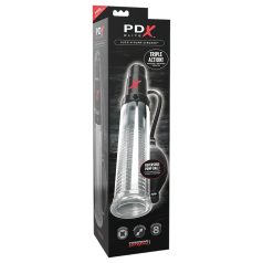 PDX Elite - 2in1 - Penispumpe & Masturbator (transparent)