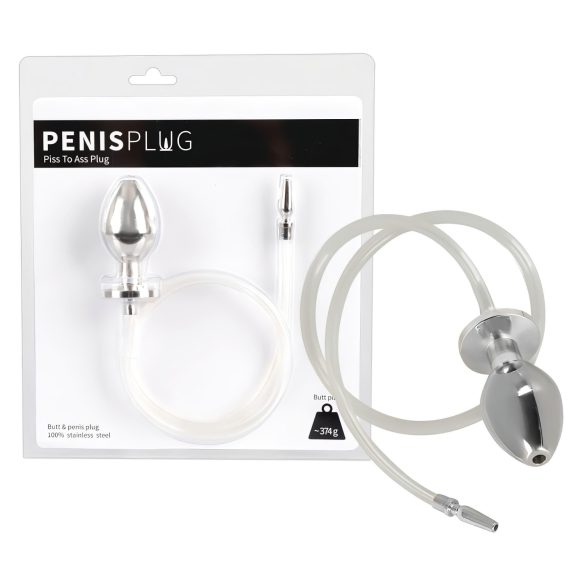 Piss to Ass Plug - Hohler Analplug mit Harnröhrendehner