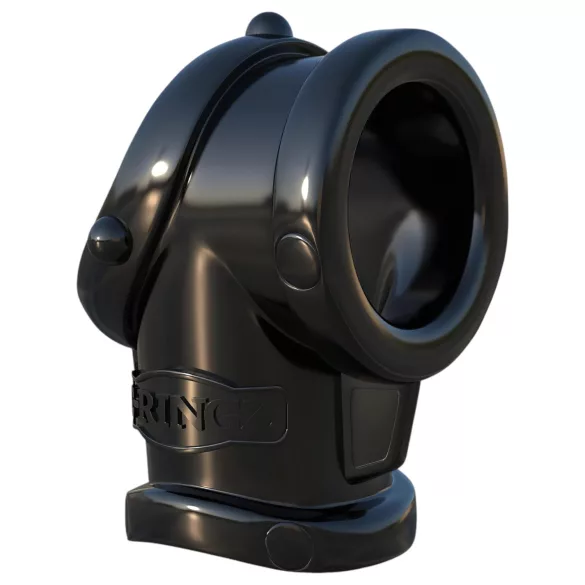 Pipedream Fantasy Cock Pipe - Penisring und Hodenstreckring (schwarz)