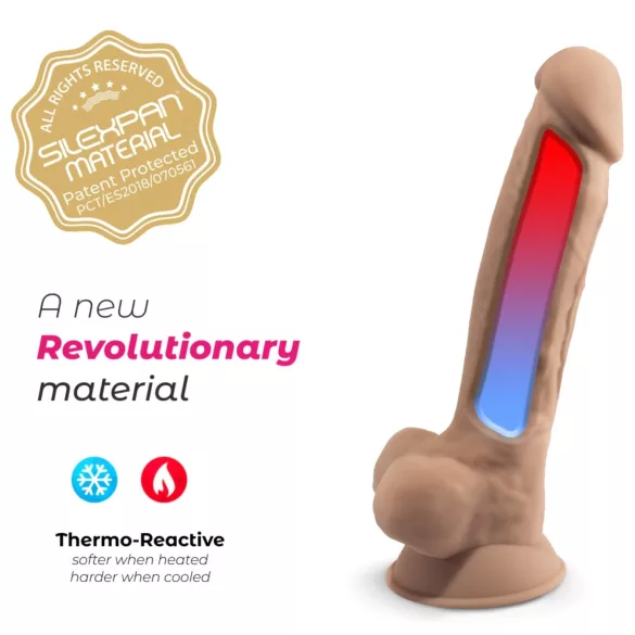 Silexd 7 - Saugnapf-Dildo - 17,5 cm (natur)