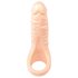 Realistixxx Double F - naturgetreues Dildo mit Penisring (Hautfarben)