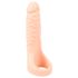 Realistixxx Double F - naturgetreues Dildo mit Penisring (Hautfarben)