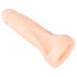 Realistixxx Double F - naturgetreues Dildo mit Penisring (Hautfarben)