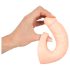 Realistixxx Double F - naturgetreues Dildo mit Penisring (Hautfarben)