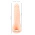 Realistixxx Double F - naturgetreues Dildo mit Penisring (Hautfarben)