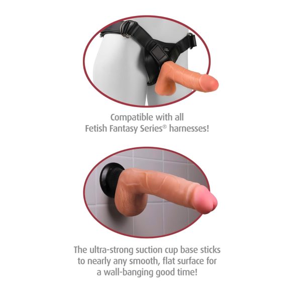 Real Feel Deluxe No.5 - echtes, lebensechtes Vibrator (natur)