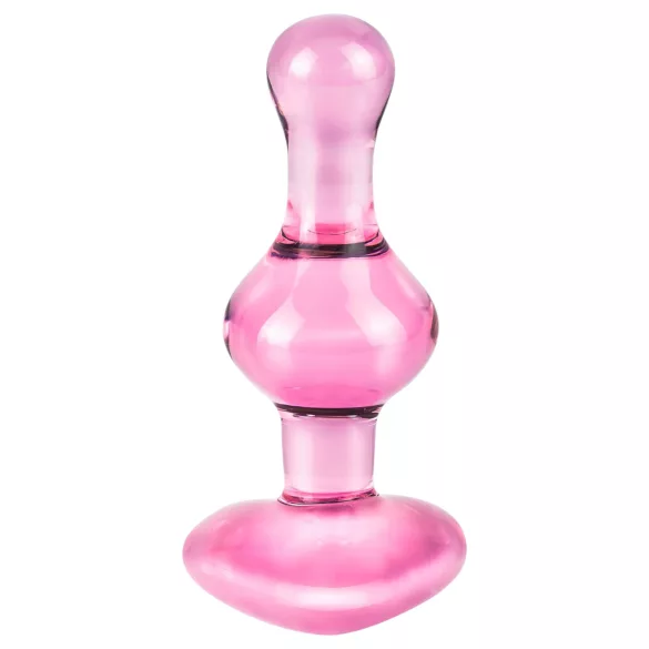 Icicles No. 75 - Herz-Glas-Analplug (pink)