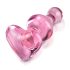 Icicles No. 75 - Herz-Glas-Analplug (pink)