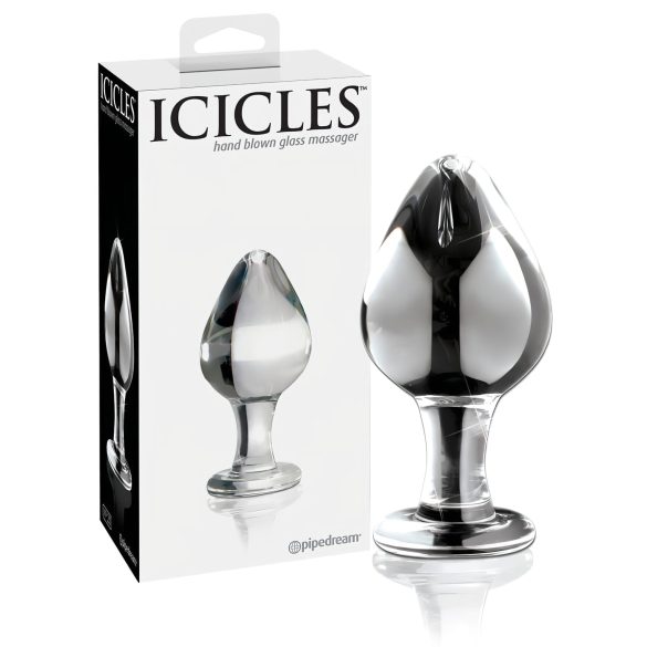 Icicles No. 25 - konischer, gläserner Analplug (transparent)