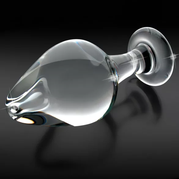 Icicles No. 25 - konischer, gläserner Analplug (transparent)