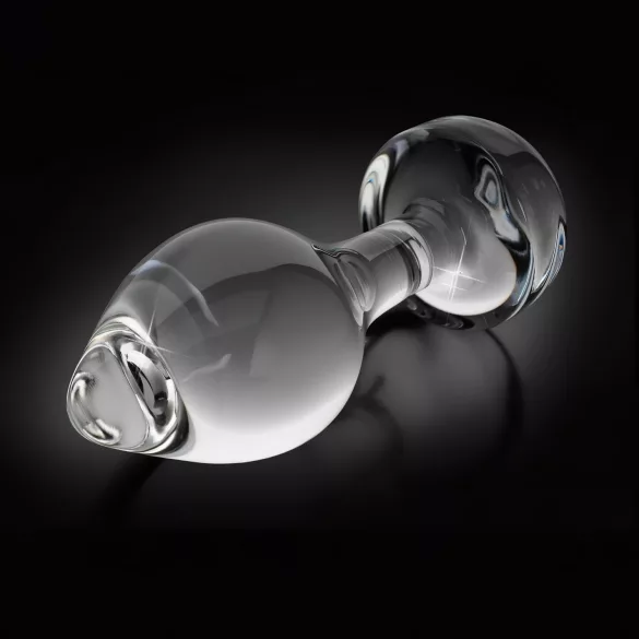Icicles No. 44 - Kegelförmiger Glas Analdildo (transparent)
