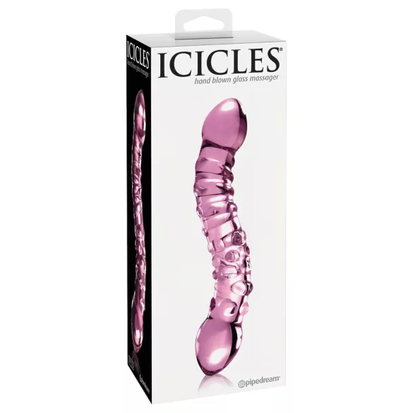 Icicles No. 55 - Doppelseitiger G-Punkt Glasdildo (Pink)