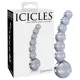 Icicles No. 66 - Gebogener, kugeliger Glasdildo (transparent)