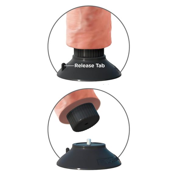 King Cock 9 - Flexible, mit Saugnapf Vibrator (26cm) - Natur