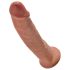 King Cock 9 - realistisch Dildo mit Saugnapf (23cm) - Dunkel Natur