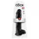 King Cock 11 - großer, haftender Dildo mit Hoden (28cm) - schwarz
