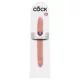 King Cock 12 Slim - naturgetreuer Doppel-Dildo (31 cm, naturfarben)