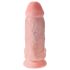King Cock 9 Chubby - Saugnapf-Dildo mit Hoden (23cm) - natur