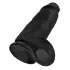 King Cock 9 Chubby - Saugnapf-Dildo mit Hoden (23cm) - schwarz