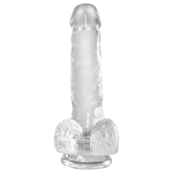 King Cock Clear 6 - Saugnapf, kleiner Hoden-Dildo (15 cm)