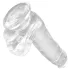 King Cock Clear 6 - Saugnapf, kleiner Hoden-Dildo (15 cm)