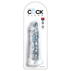 King Cock Clear 8 - Haftender großer Dildo (20cm)
