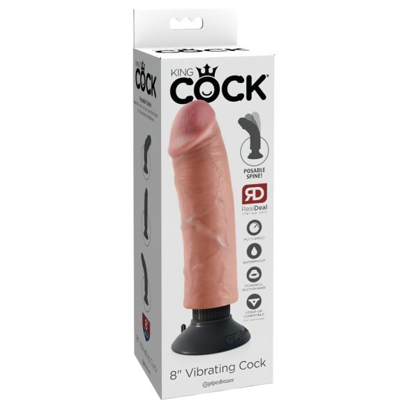 King Cock 8 - flexibler, lebensnaher Vibrator (25cm)