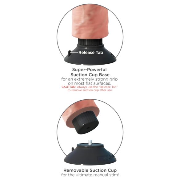 King Cock 8 - flexibler, lebensnaher Vibrator (25cm)