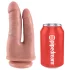 King Cock Double Penetrator - lebensechter Doppel-Dildo (natur)