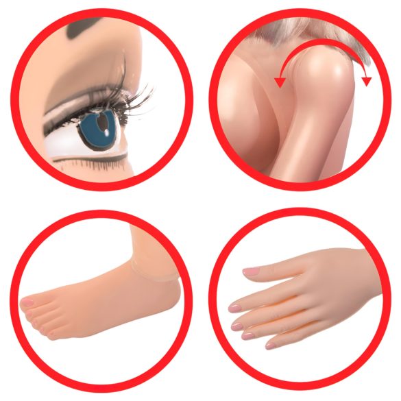 Pipedream Hannah Harper - lebensgroße Gummipuppe mit 3D-Gesicht