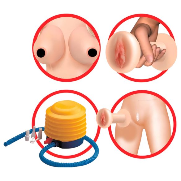 Pipedream Hannah Harper - lebensgroße Gummipuppe mit 3D-Gesicht