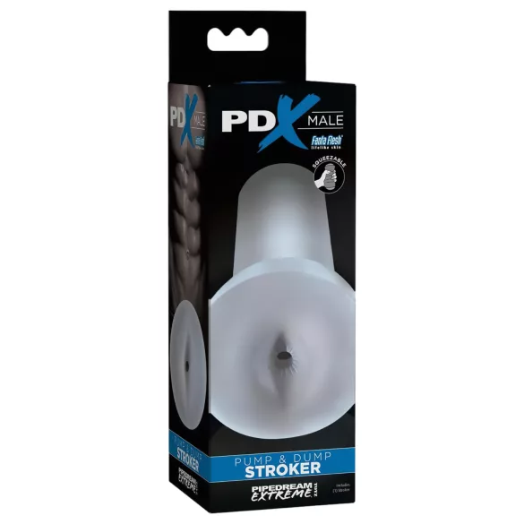 PDX Pump & Dump - lebensechter Po-Masturbator (transparent)