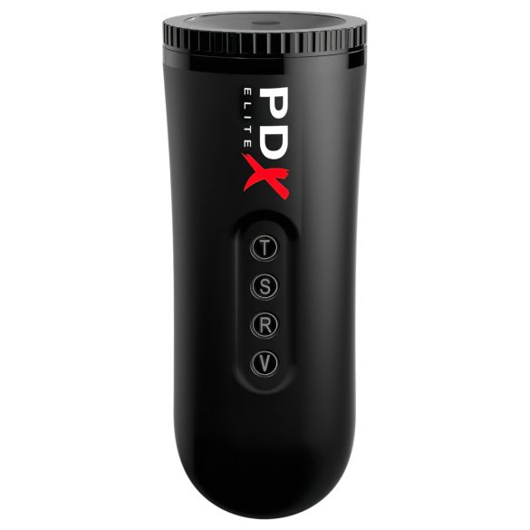 PDX Moto Blower - Saugender, vibrierender Masturbator (schwarz)